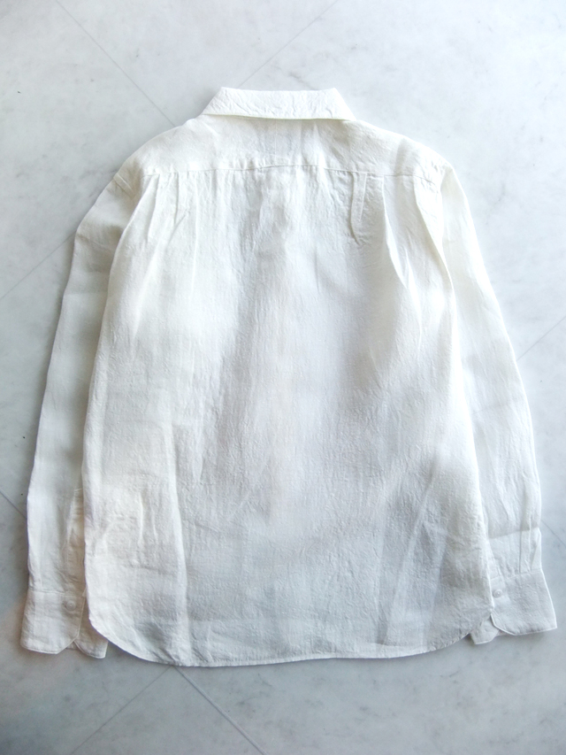 リネンイージーシャツ　ホワイト　linen easy shirt 2015 white