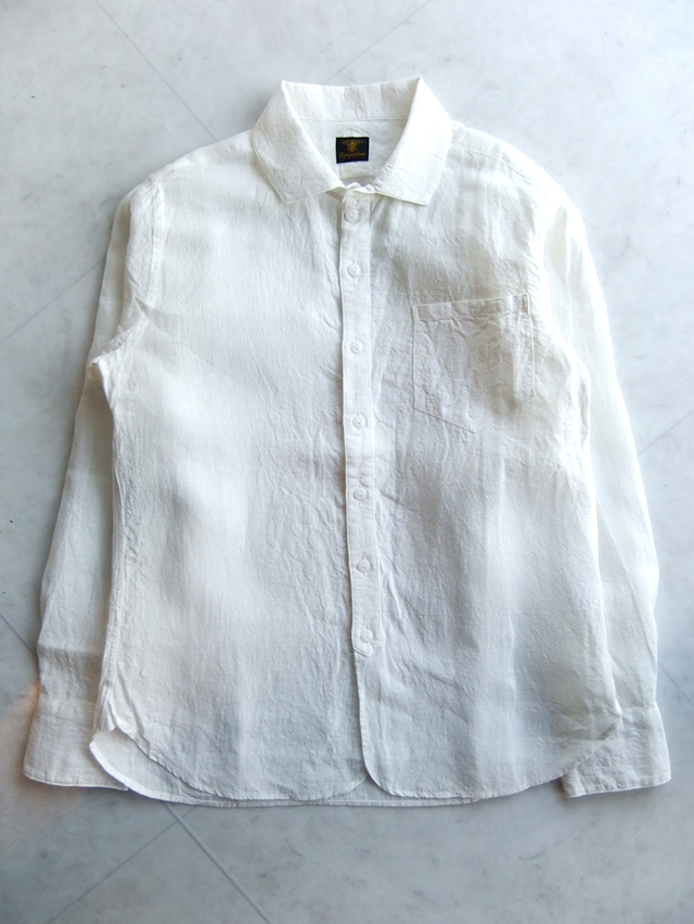 リネンイージーシャツ　ホワイト　linen easy shirt 2015 white
