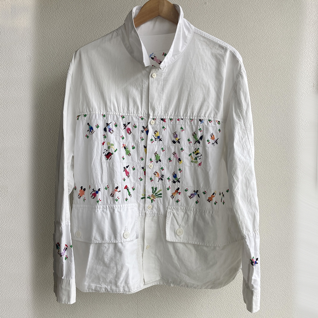 redad madagascar embroidery wide shirt