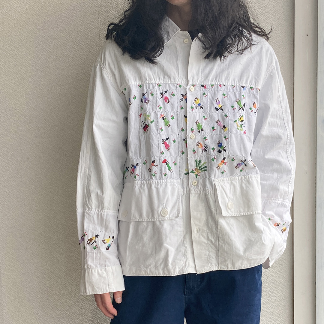 redad madagascar embroidery wide shirt