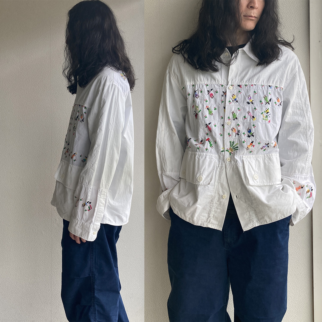 redad madagascar embroidery wide shirt