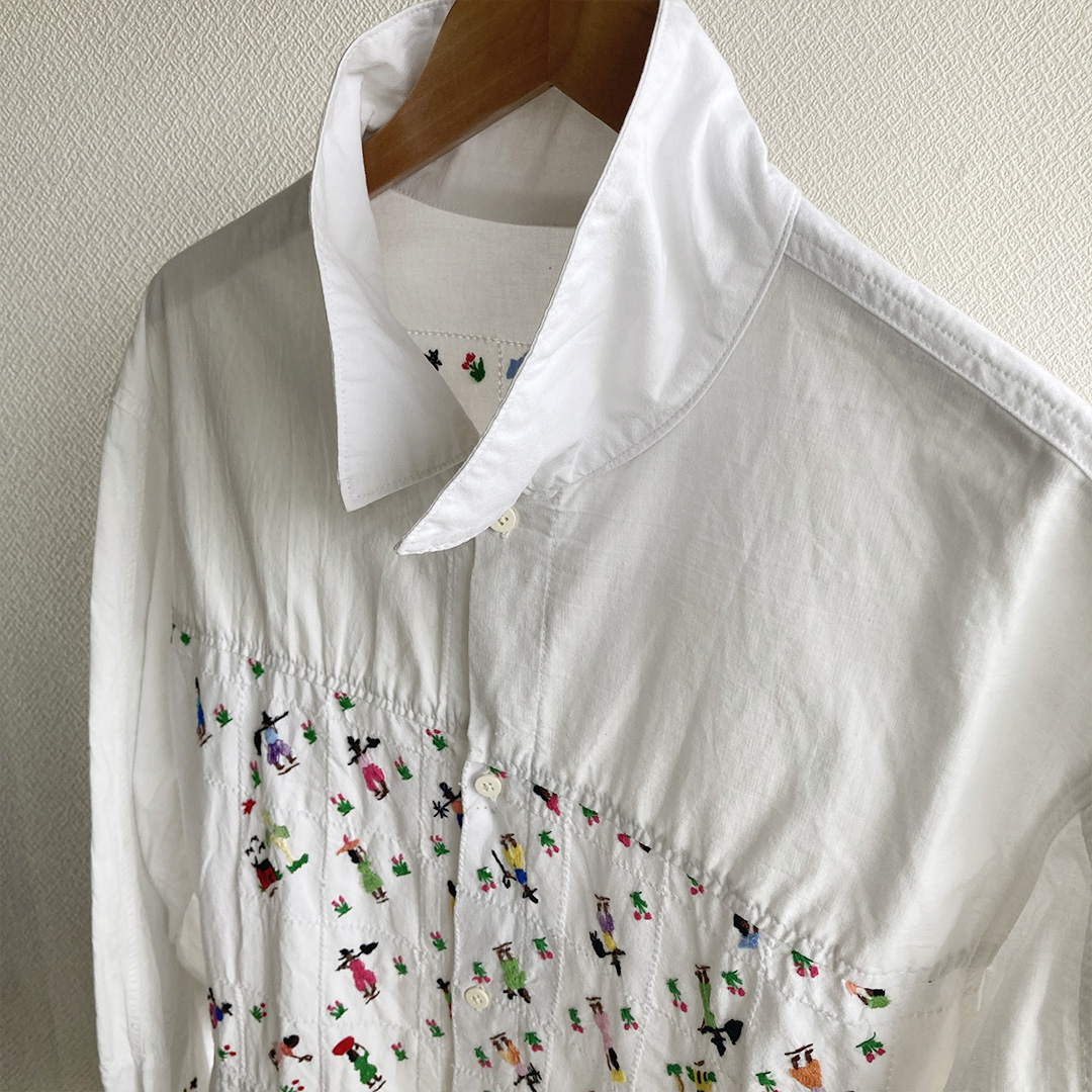 redad madagascar embroidery wide shirt