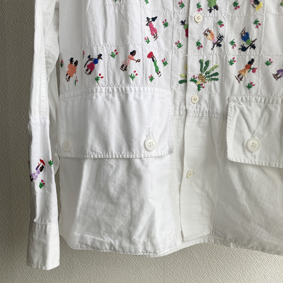 redad madagascar embroidery wide shirt