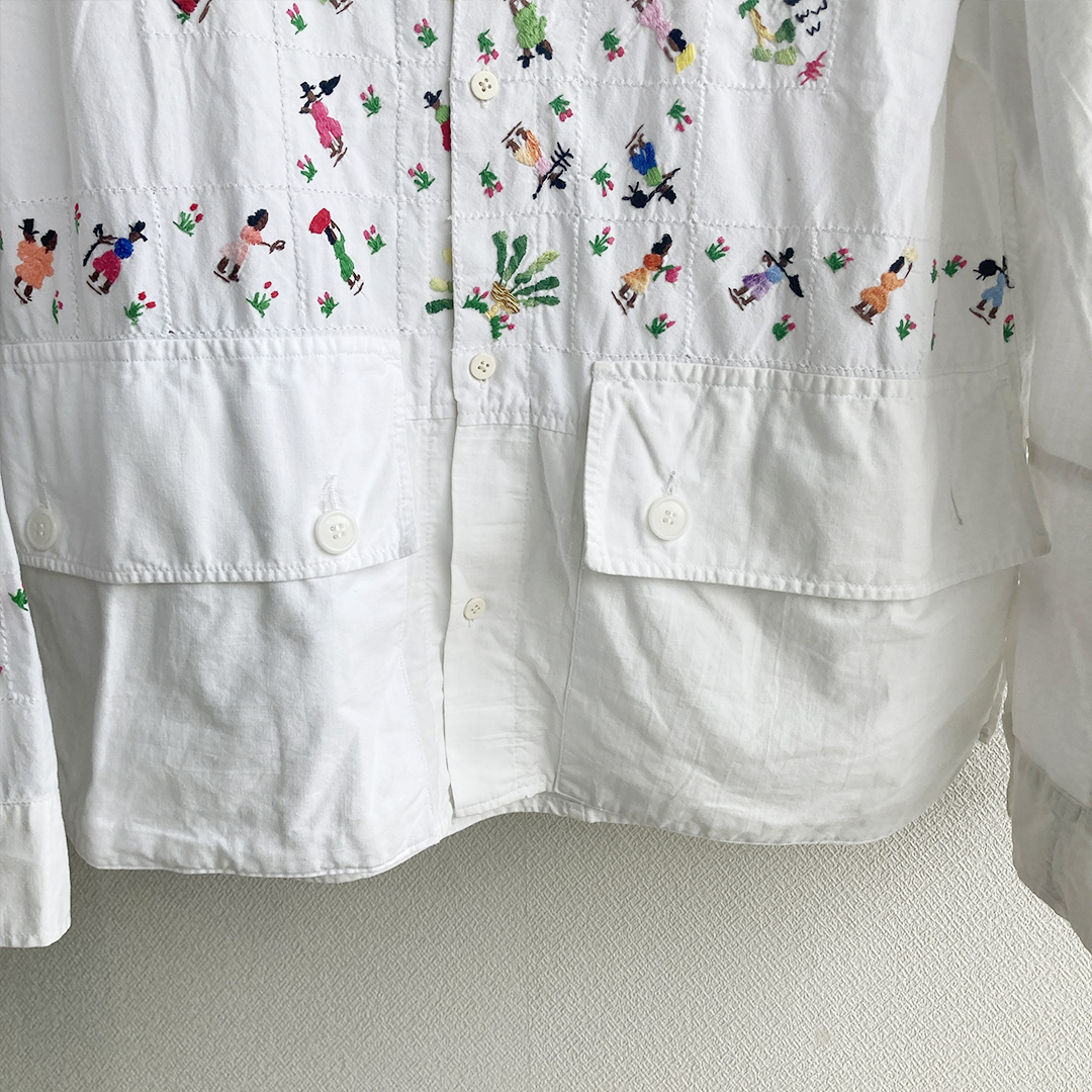 redad madagascar embroidery wide shirt