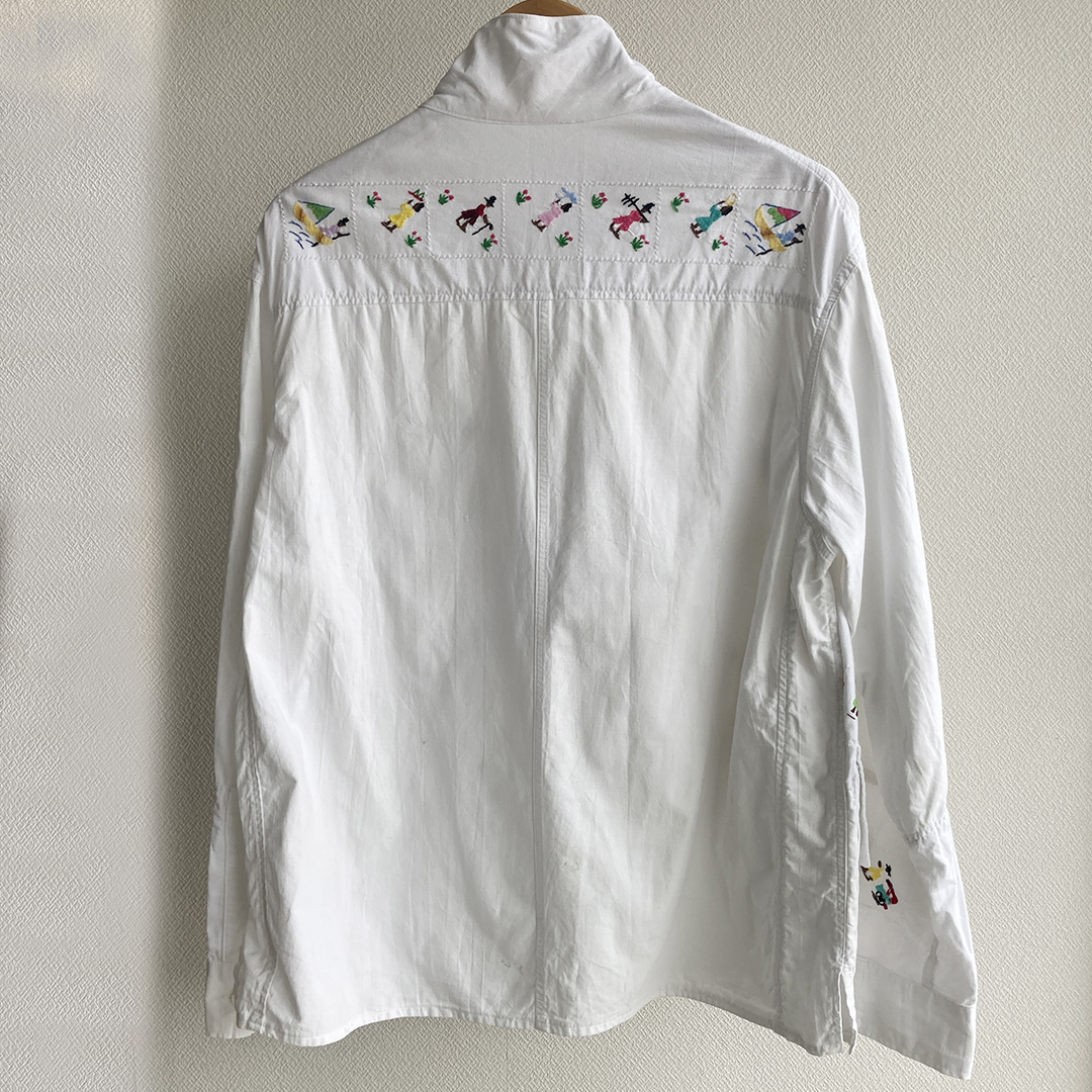 redad madagascar embroidery wide shirt