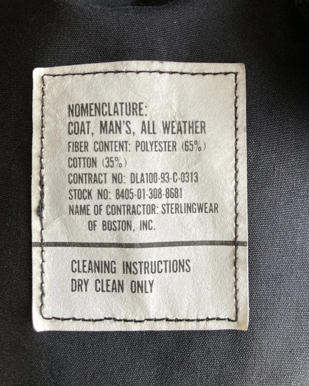 90��s U.S.NAVY Trench Coat