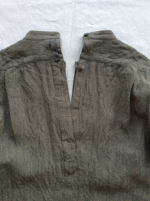 antiqued linen work shirt DjangoAtour