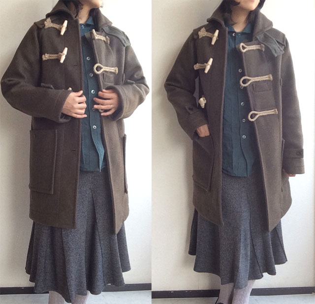 ダッフルコート オリーブ DUFFLE COAT OLIVE／TATAMIZE - マメチコ