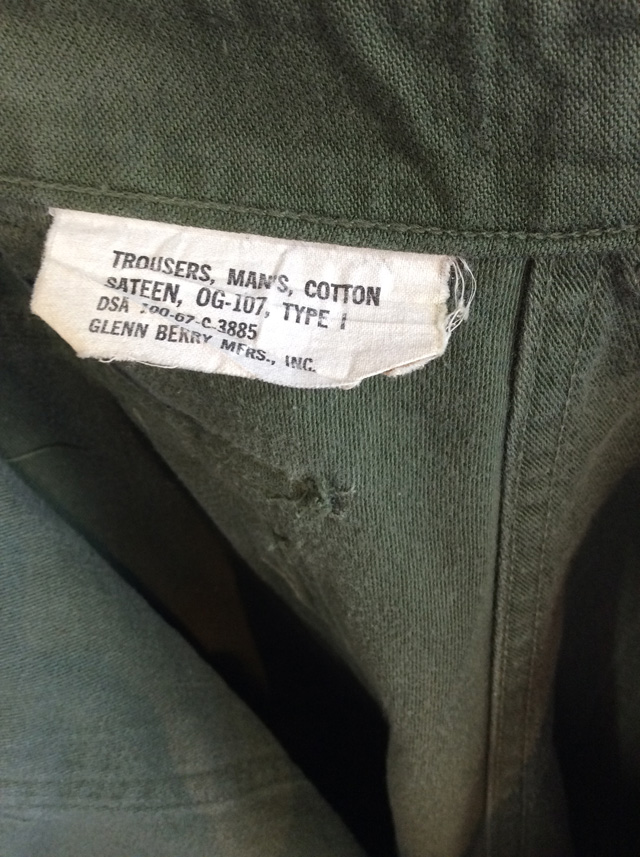 1970's U.S Military Baker Pants Khaki
