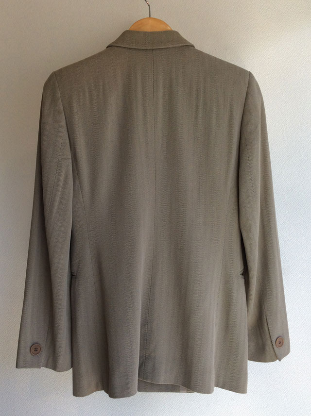 1970's Italian Wool Tailored Jacket Light Grey