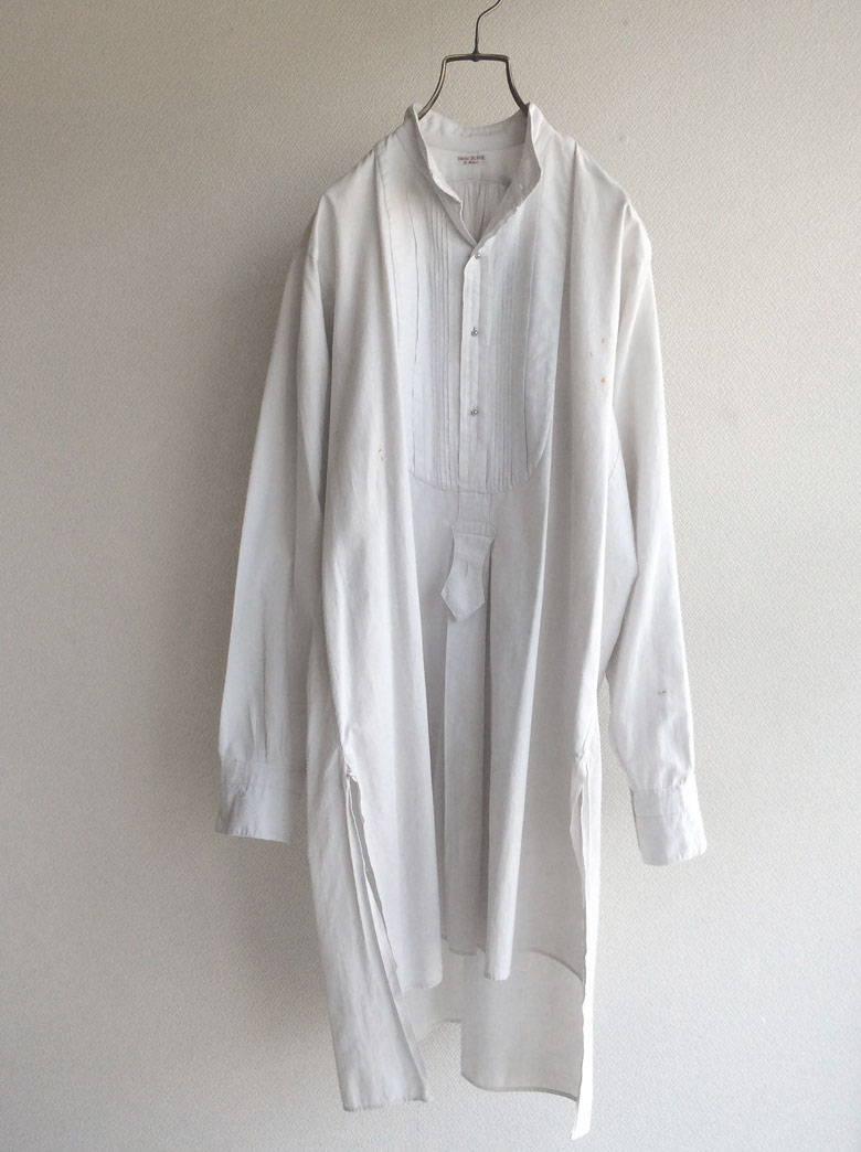1900～1920年代 フランスアンティーク イブニングシャツ ホワイト ...
