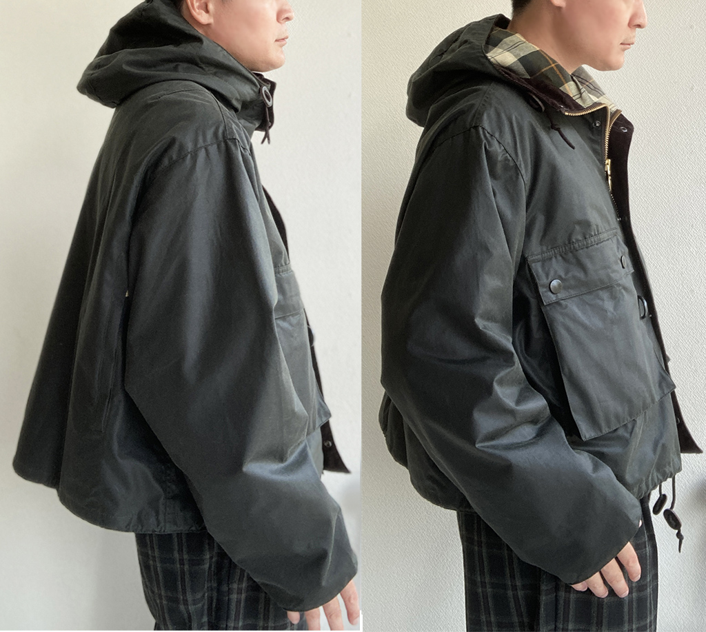 2019年冬モデル】Field Short Hoody Jacket Made by Barbour SageGreen 