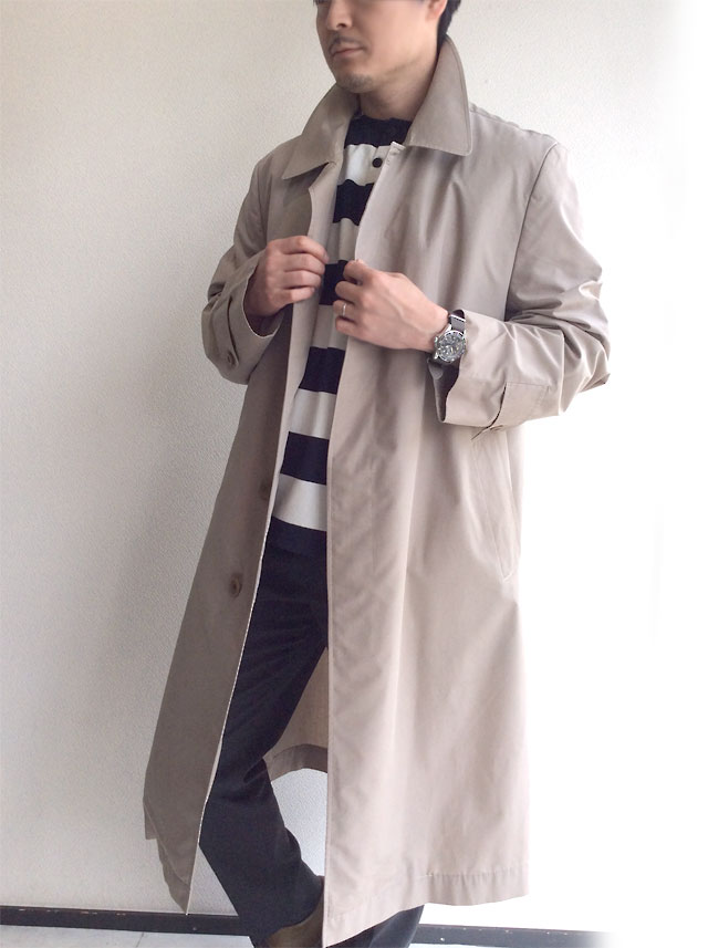 1970's British Balmacaan Coat by Aquascutum × Old England Beige