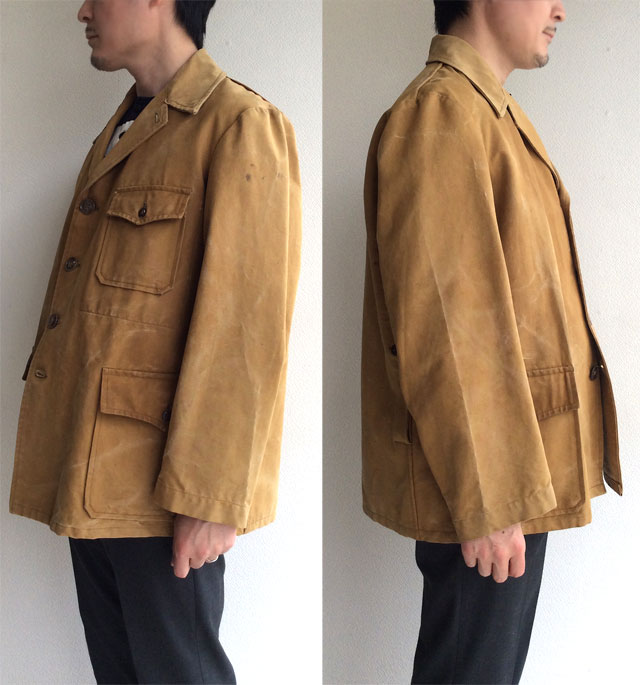 1940-1950's French Brown Duck Hunting Jacket Camel - マメチコ