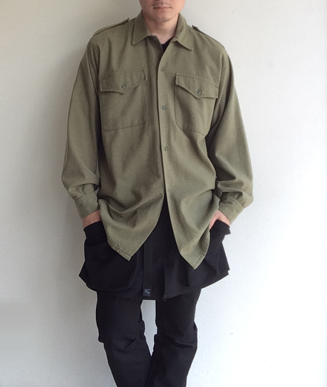 1970年代イギリス王室軍アーミーウールシャツ 1970 S British Royal Army Wool Shirt Light Khaki マメチコ Fashion And Vintage 通販