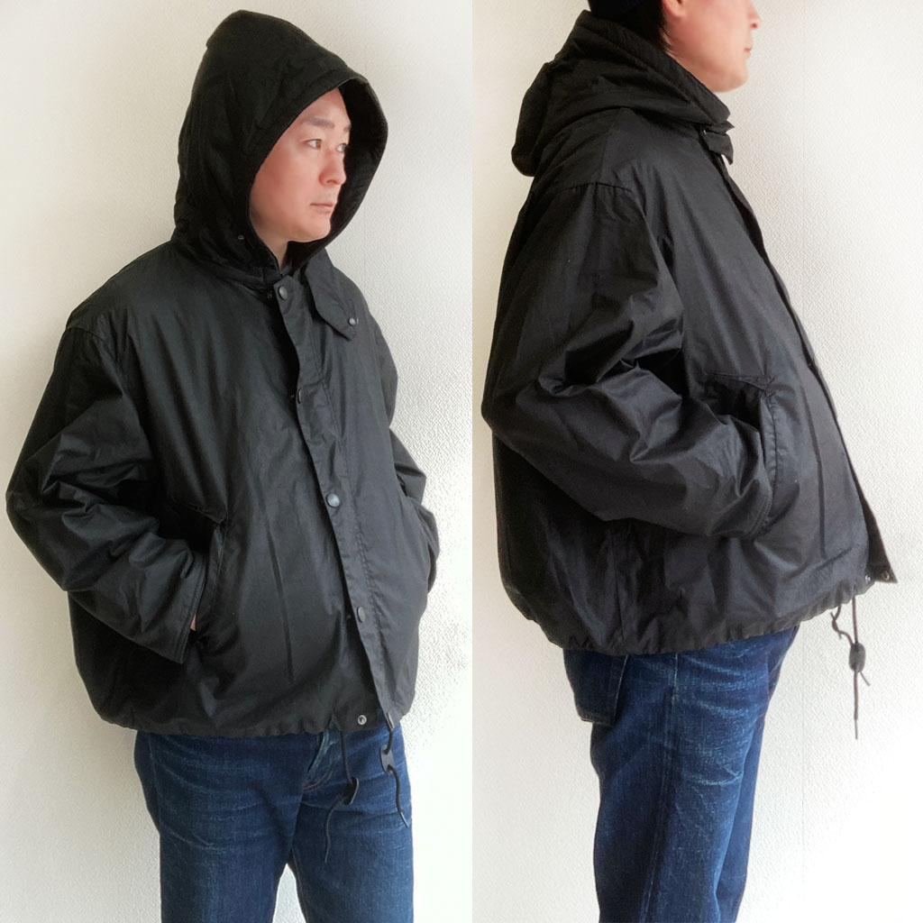 Big Transporter Hoody Jacket Black／made by BARBOUR × KAPTAIN 
