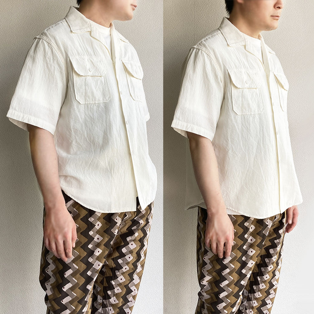 Open Collar SS Shirt WHITE／KAPTAIN SUNSHINE - マメチコ Fashion