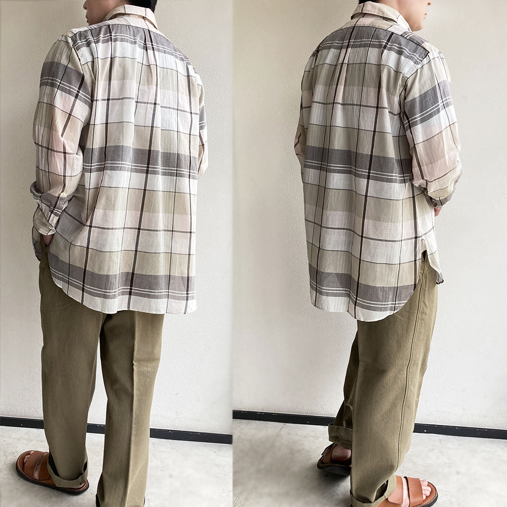 Regular Collar Shirt BIG PLAID／KAPTAIN SUNSHINE - マメチコ