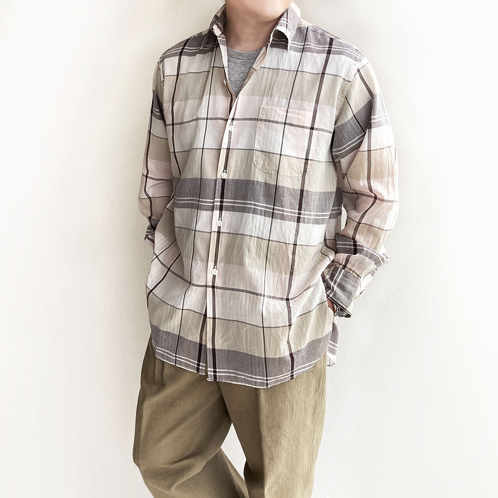 Regular Collar Shirt BIG PLAID／KAPTAIN SUNSHINE - マメチコ 