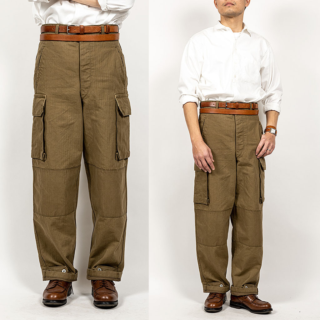 2021AW French Cargo Pants, Herringbone／Workers - マメチコ Fashion 