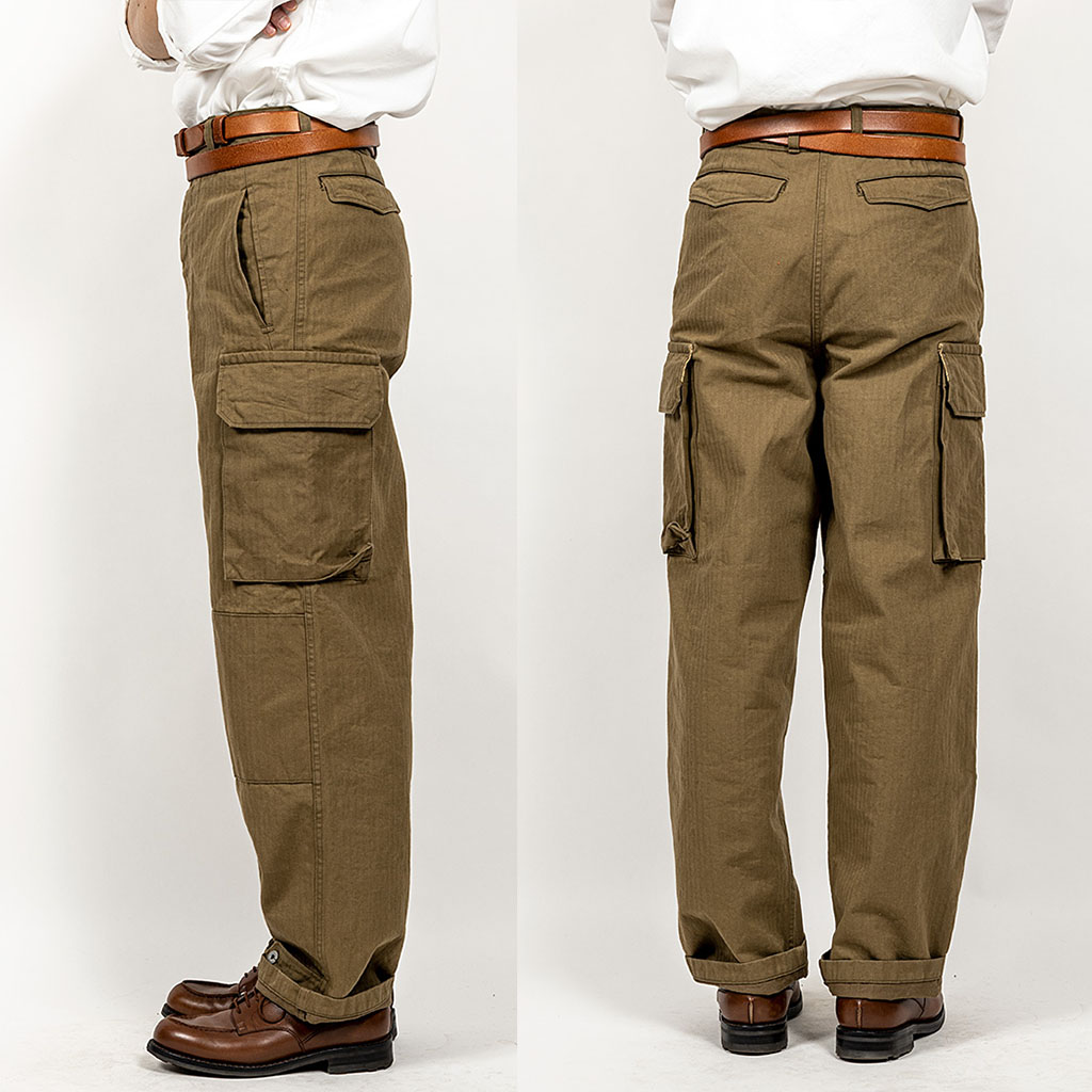 2021AW French Cargo Pants, Herringbone／Workers - マメチコ Fashion 